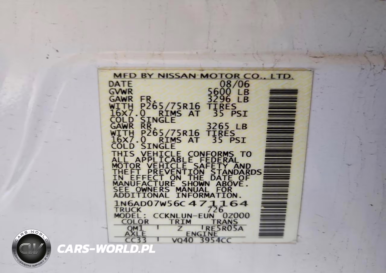 2006 Nissan Frontier Se VIN:1N6AD07W56C471164 - 13
