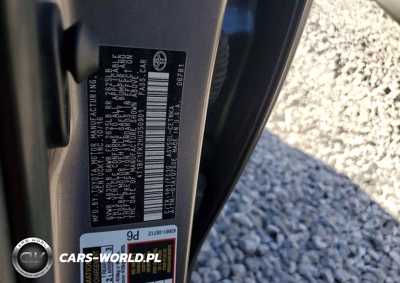 2017 Toyota Camry Le VIN:4T1BF1FK2HU350901 - 12