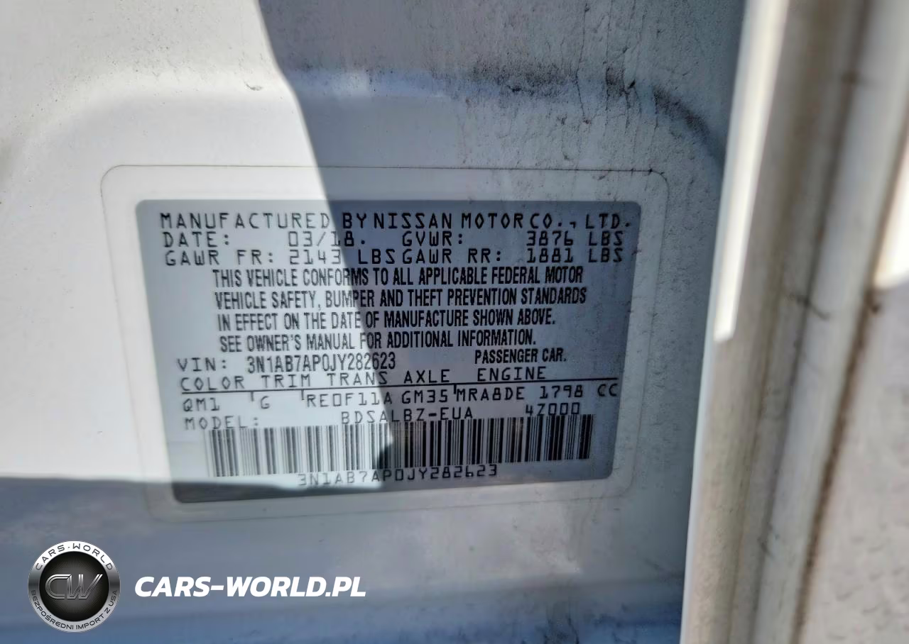 2018 Nissan Sentra S VIN:3N1AB7AP0JY282623 - 12