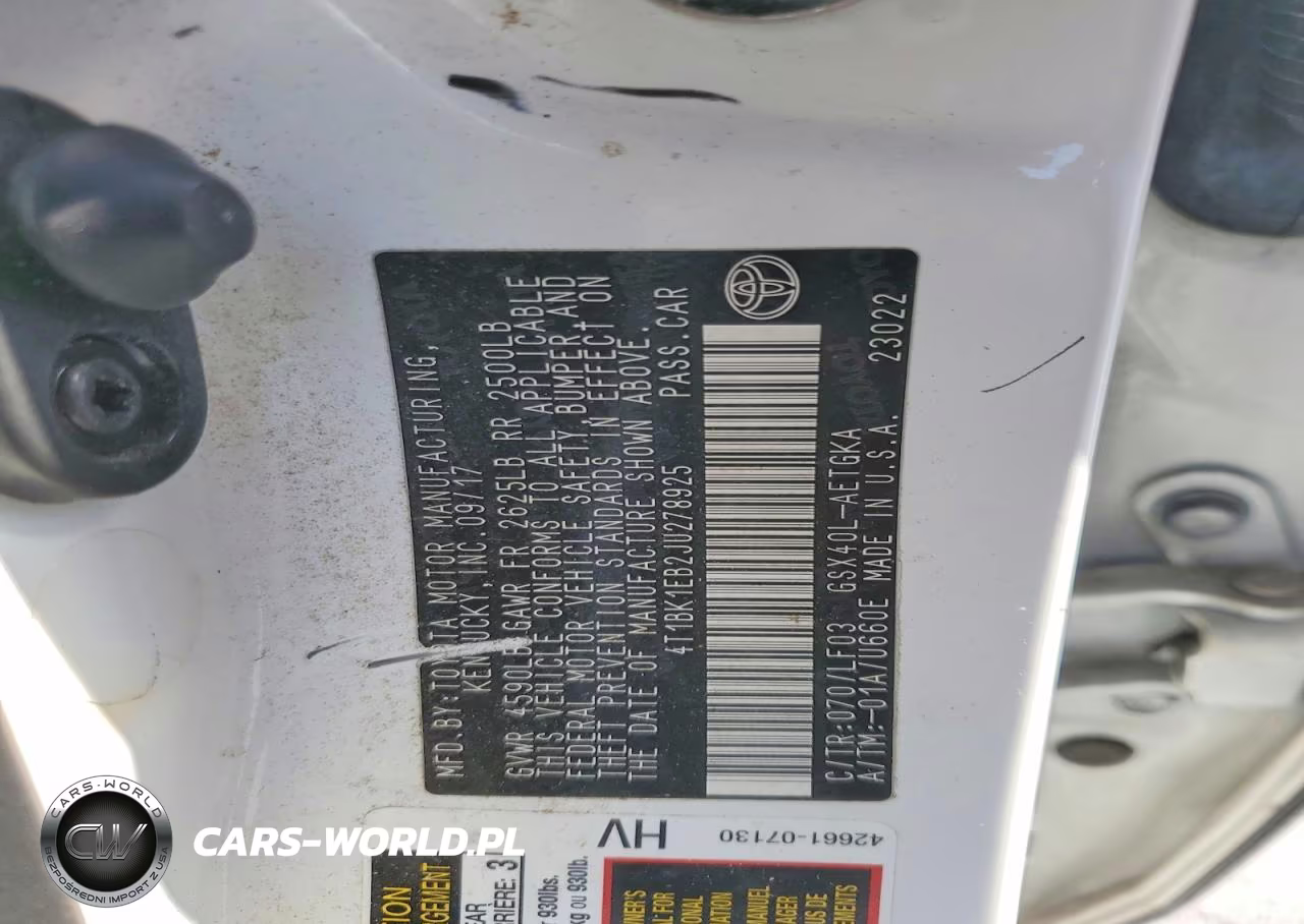 2018 Toyota Avalon Xle Premium VIN:4T1BK1EB2JU278925 - 12