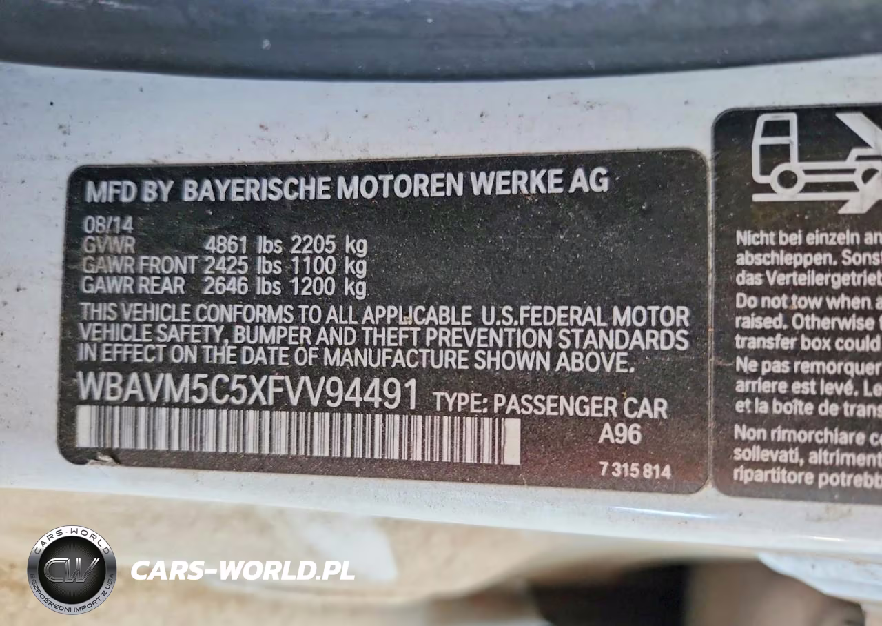 2015 BMW X1 xDrive35I VIN:WBAVM5C5XFVV94491 - 13