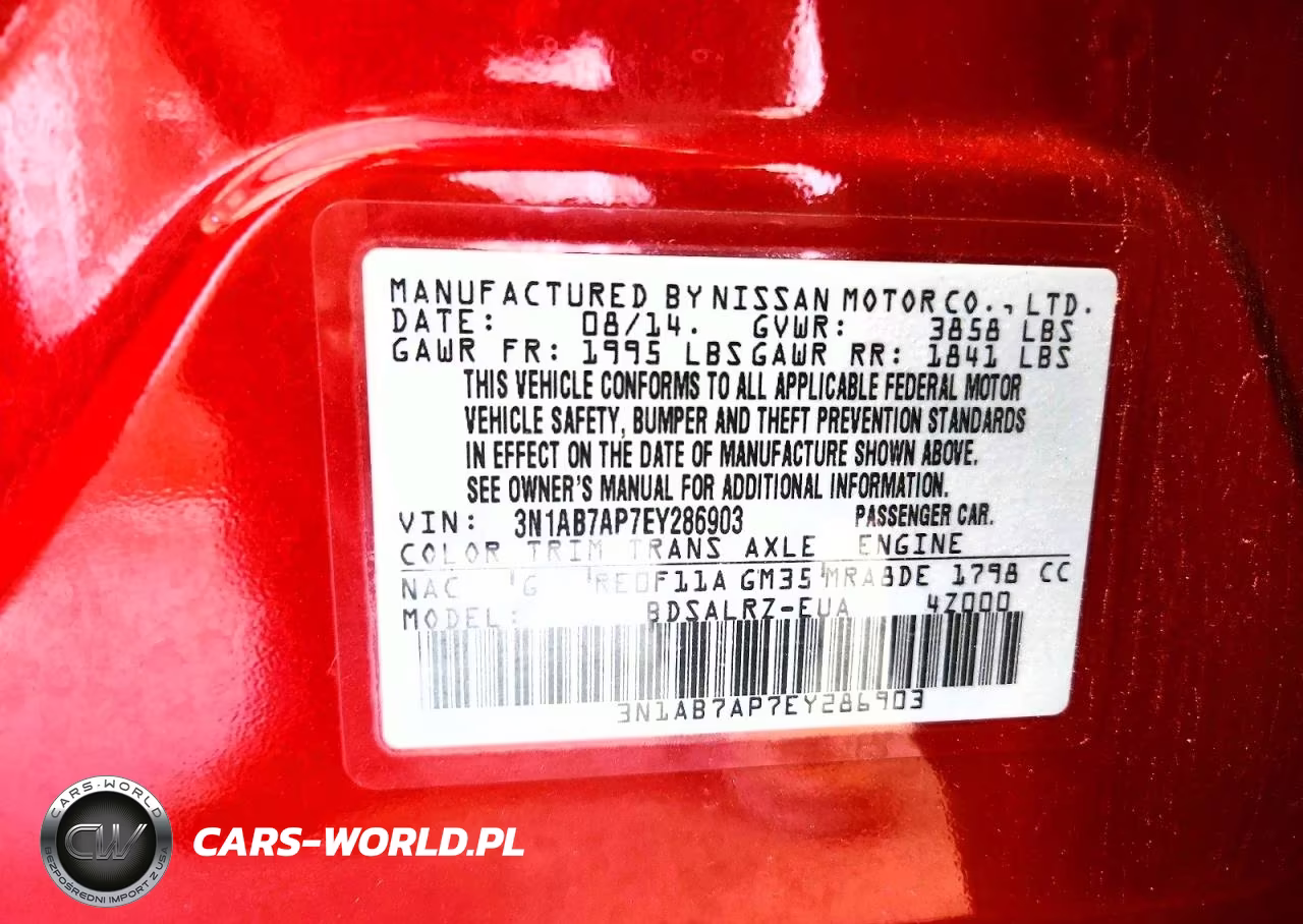 2014 Nissan Sentra Sr VIN:3N1AB7AP7EY286903 - 12