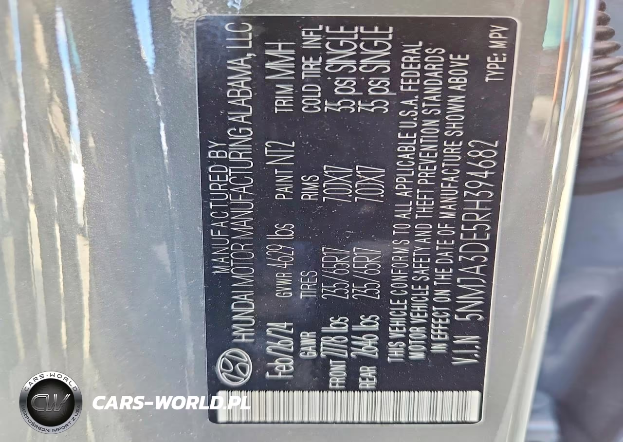 2024 Hyundai Tucson Se VIN:5NMJA3DE5RH394682 - 14