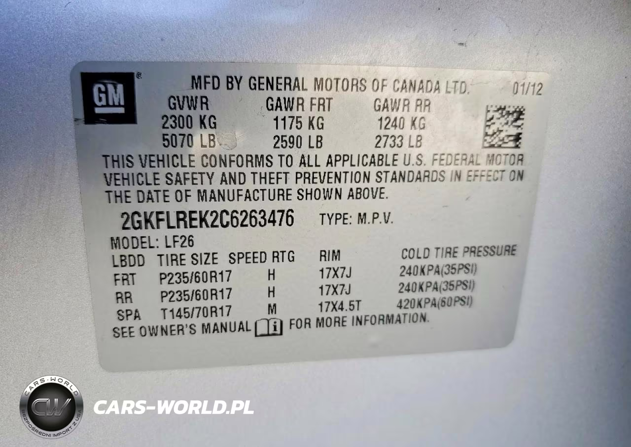 2012 GMC Terrain Sle VIN:2GKFLREK2C6263476 - 13