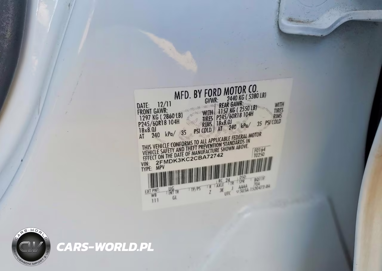 2012 Ford Edge Limited VIN:2FMDK3KC2CBA72742 - 13