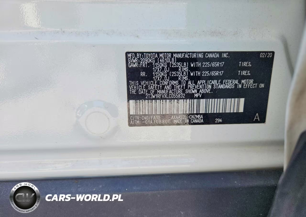2020 Toyota Rav4 Xle VIN:2T3W1RFVXLC055832 - 13