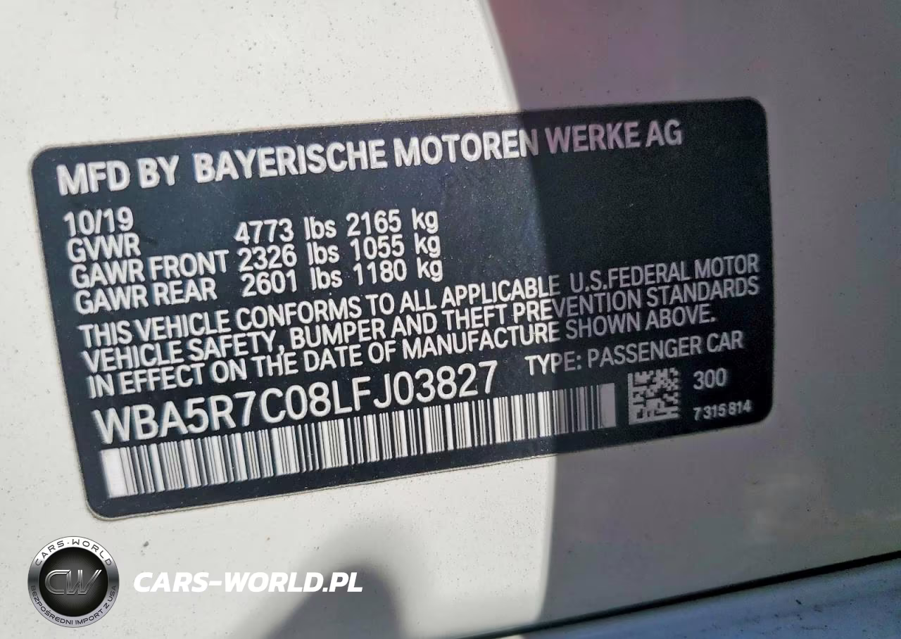 2020 BMW 330Xi VIN:WBA5R7C08LFJ03827 - 12
