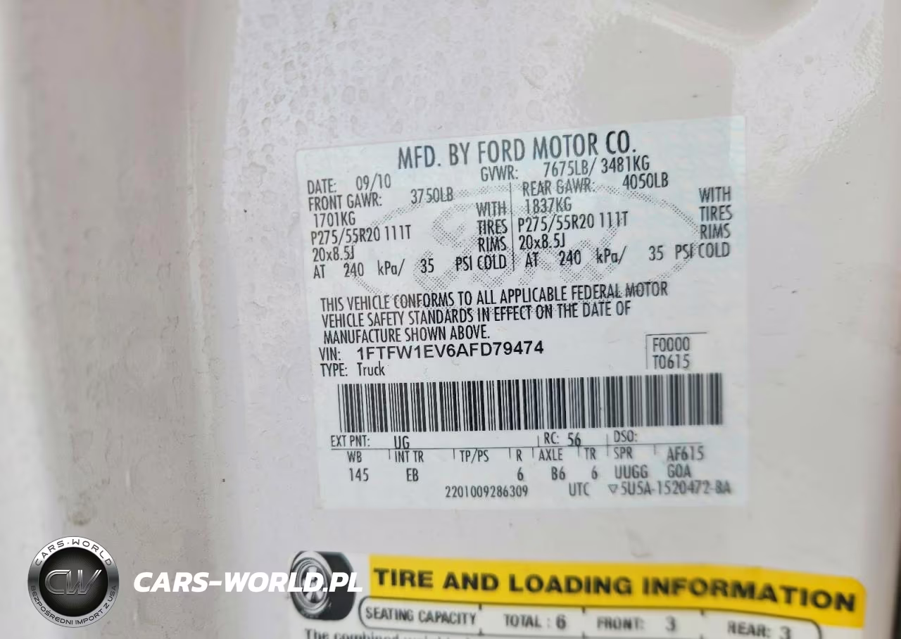 2010 Ford F150 Supercrew VIN:1FTFW1EV6AFD79474 - 12