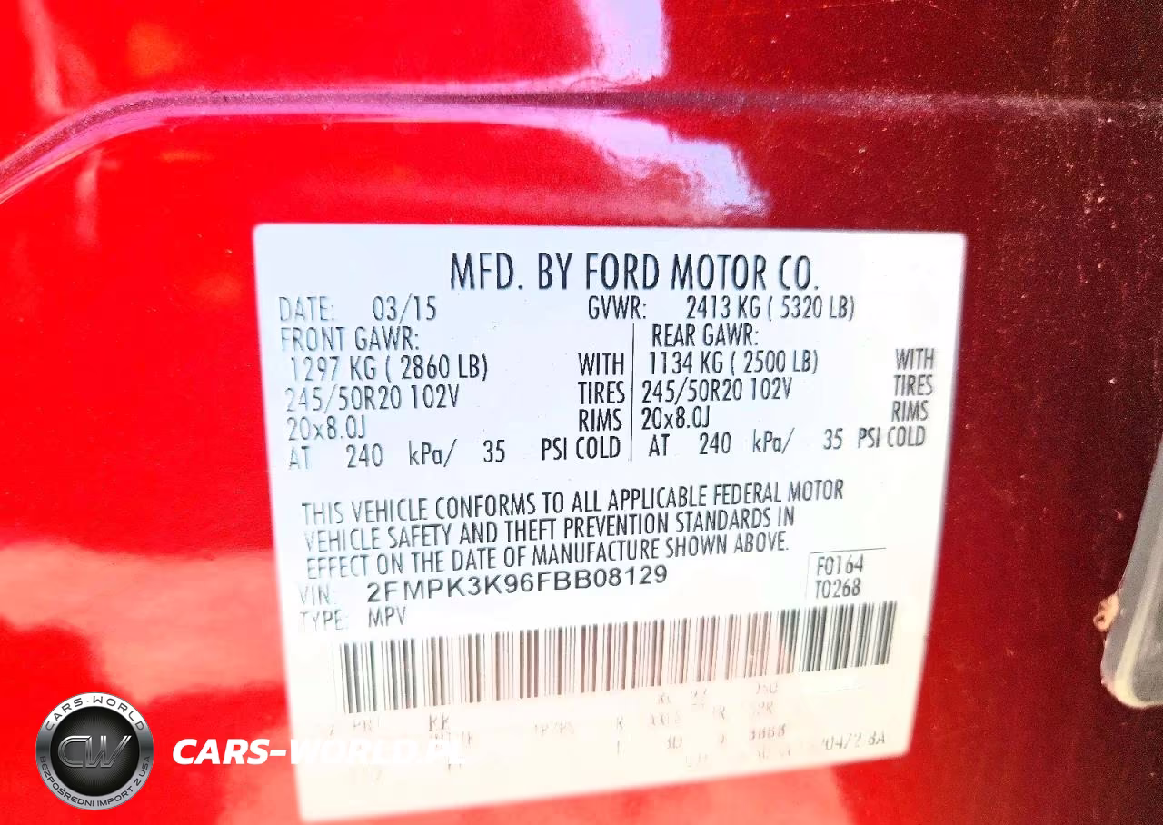 2015 Ford Edge Titanium VIN:2FMPK3K96FBB08129 - 13