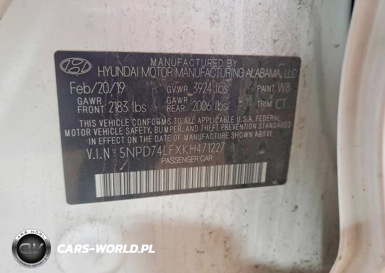 2019 Hyundai Elantra Se VIN:5NPD74LFXKH471227 - 12