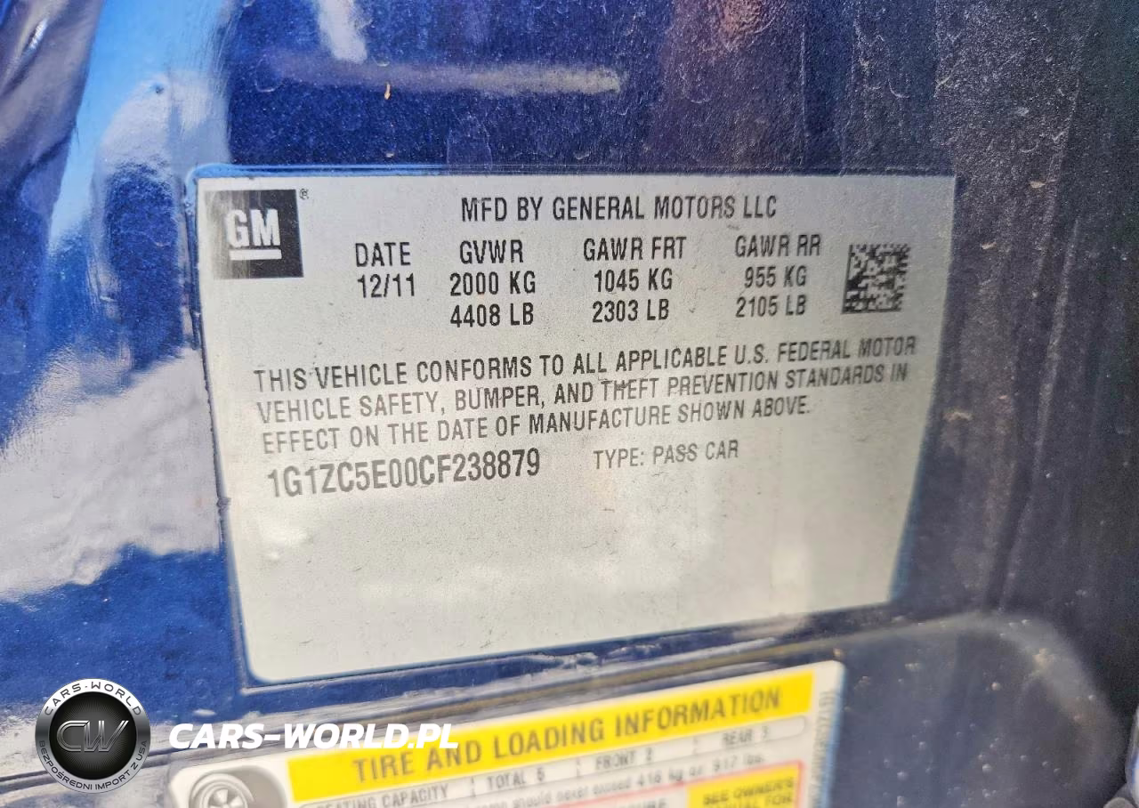 2012 Chevrolet Malibu 1Lt VIN:1G1ZC5E00CF238879 - 12