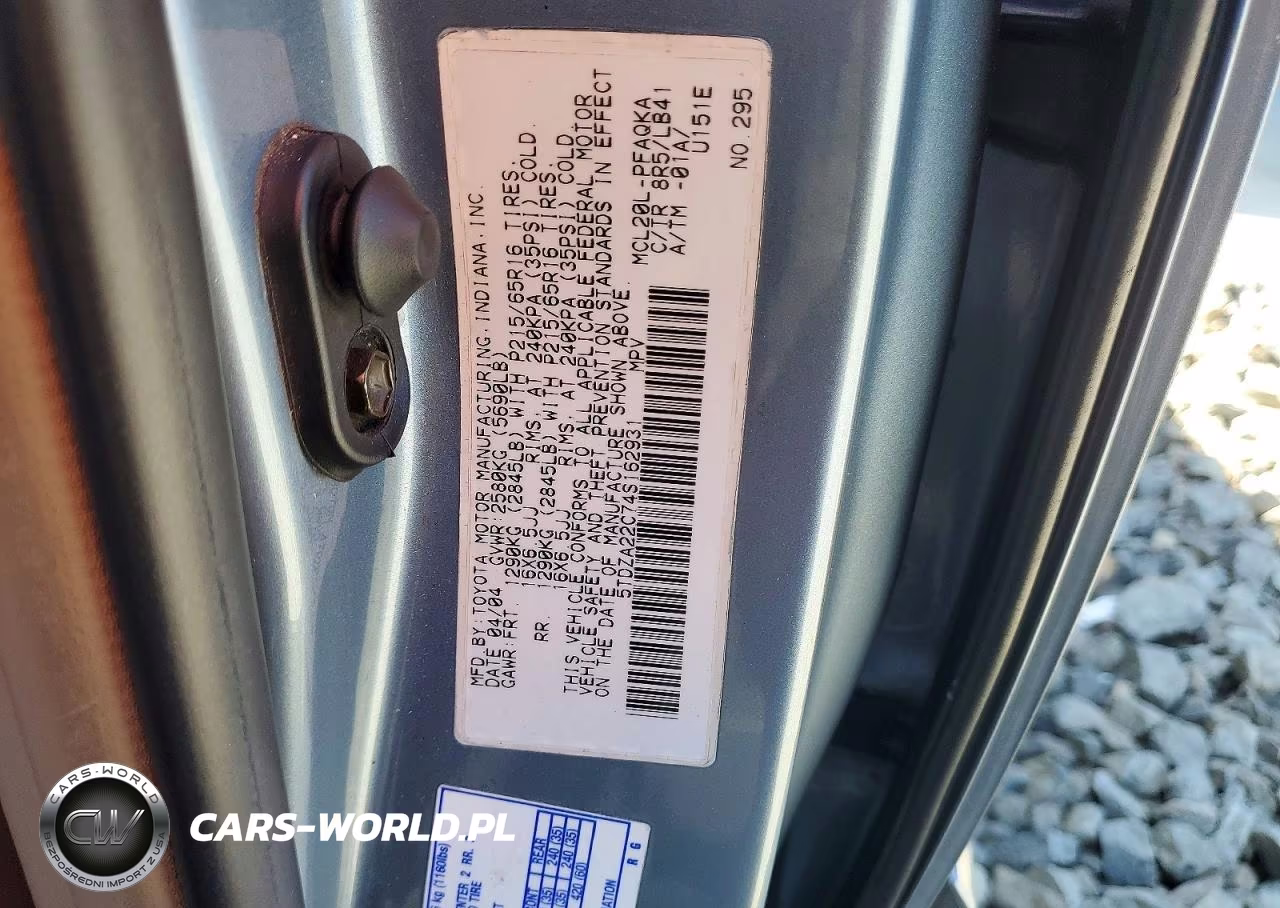 2004 Toyota Sienna Xle 7 Passenger VIN:5TDZA22C74S162931 - 14