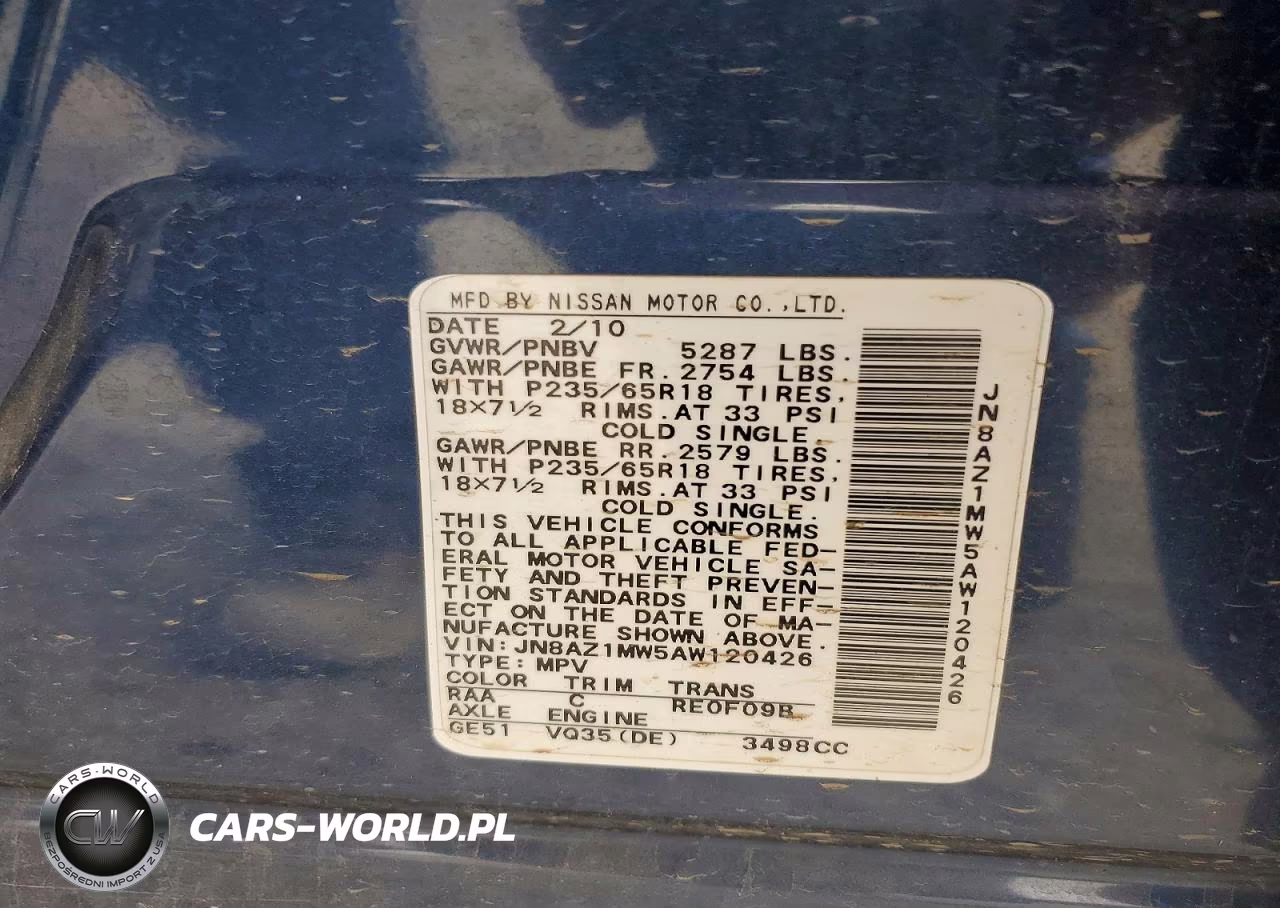2010 Nissan Murano S VIN:JN8AZ1MW5AW120426 - 13