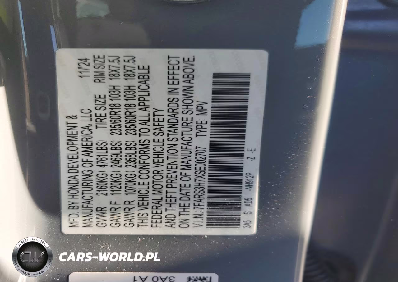 2025 Honda Cr-V Exl VIN:7FARS3H7XSE002707 - 13