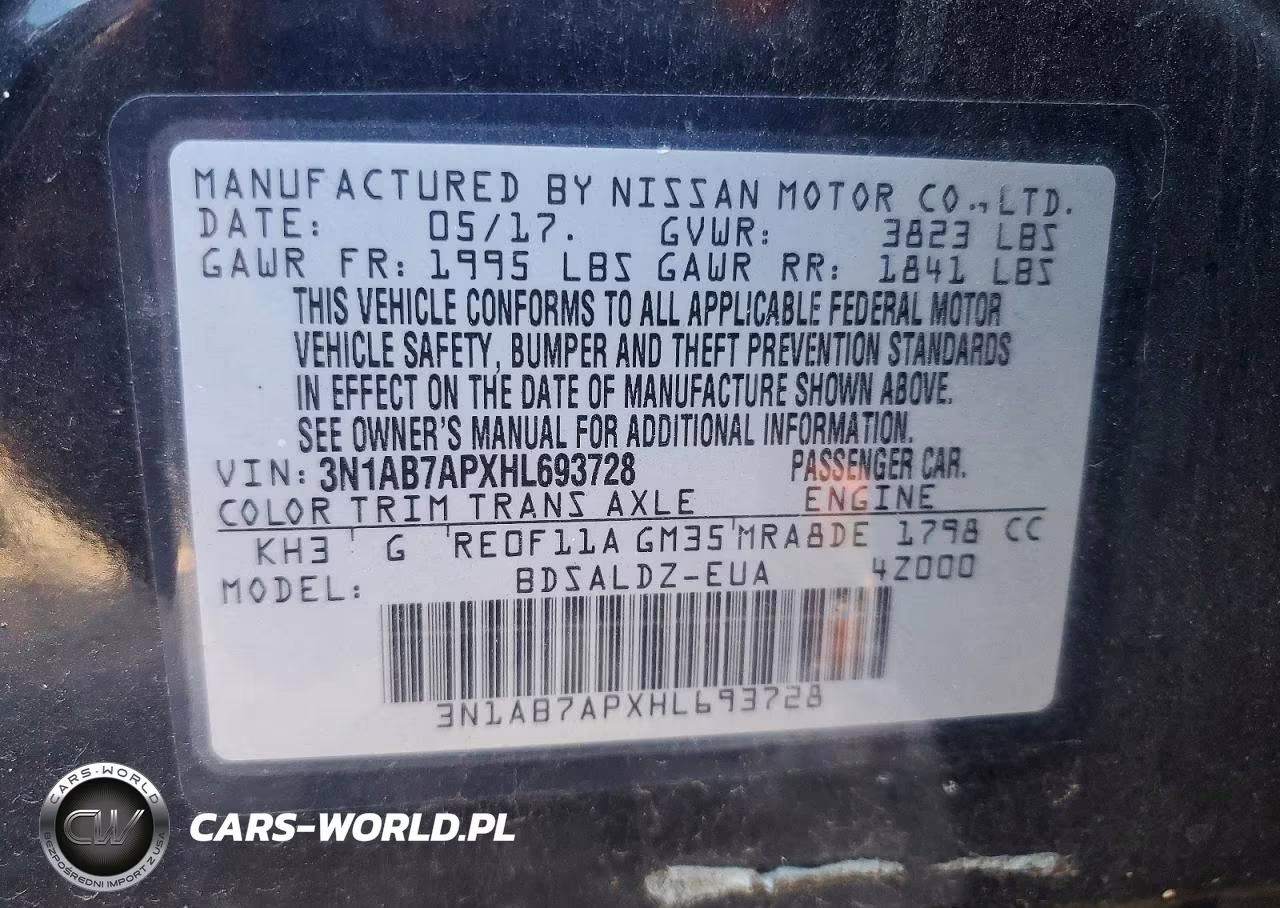 2017 Nissan Sentra Sv VIN:3N1AB7APXHL693728 - 13