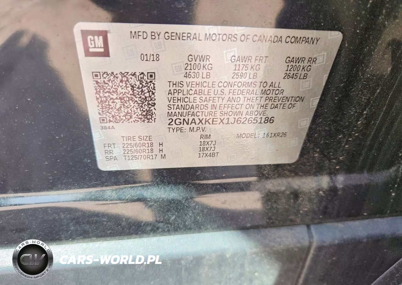 2018 Chevrolet Equinox Lt VIN:2GNAXKEX1J6265186 - 13