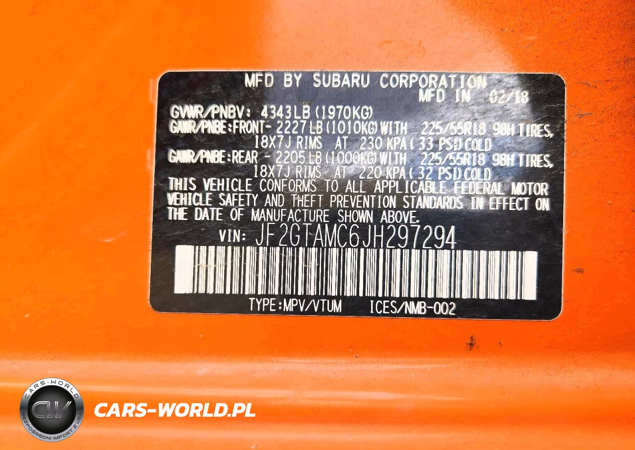 2018 Subaru Crosstrek Limited VIN:JF2GTAMC6JH297294 - 13