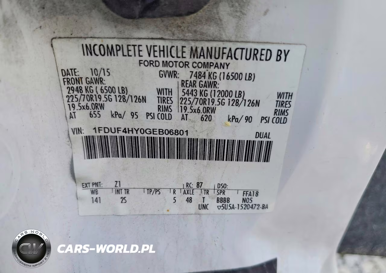2016 Ford F450 Super Duty VIN:1FDUF4HY0GEB06801 - 12