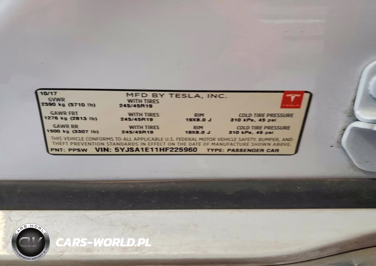 2017 Tesla Model S VIN:5YJSA1E11HF225960 - 12