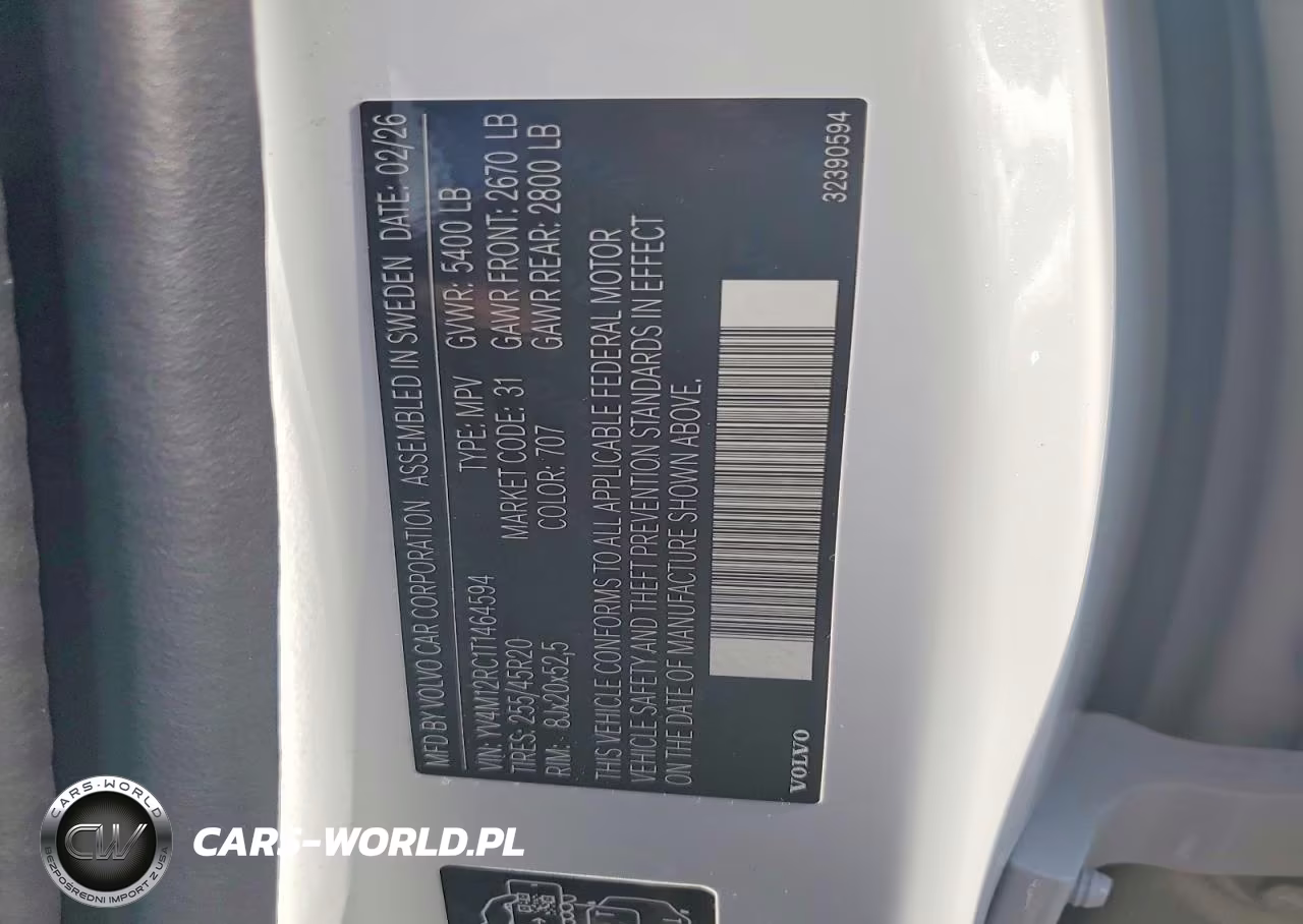 2026 Volvo Xc60 Plus VIN:YV4M12RC1T1464594 - 13