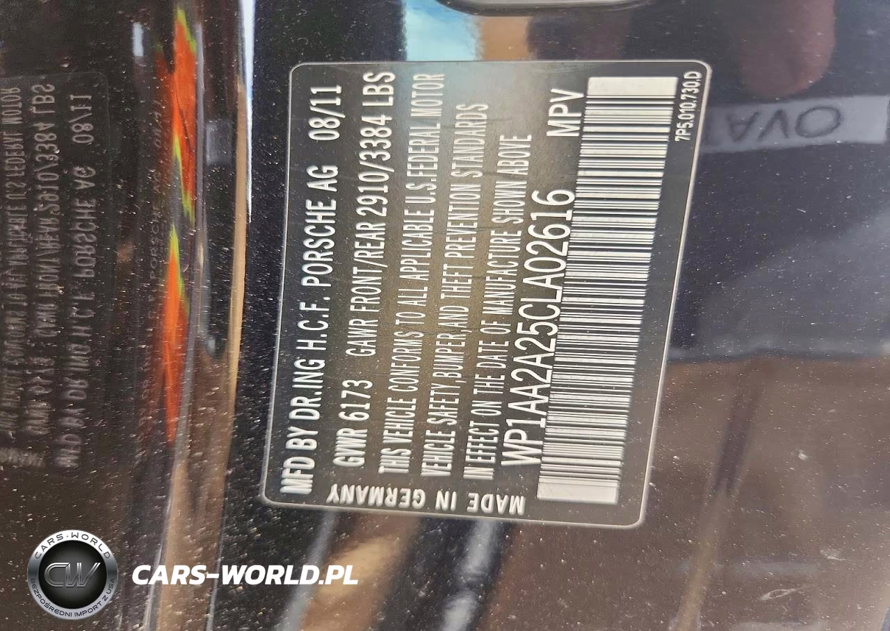 2012 Porsche Cayenne VIN:WP1AA2A25CLA02616 - 13