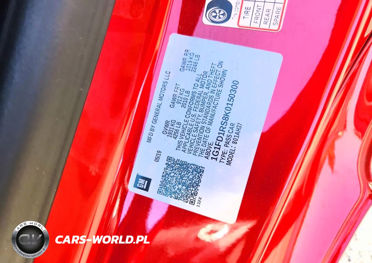 2019 Chevrolet Camaro Lt VIN:1G1FD1RS8K0150300 - 12