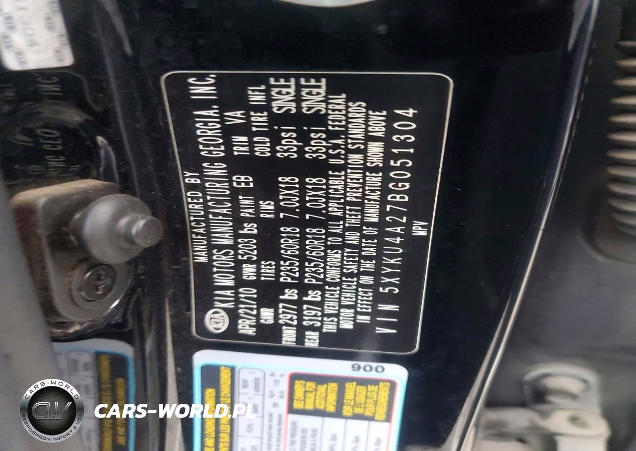 2011 Kia Sorento Ex VIN:5XYKU4A27BG051304 - 13