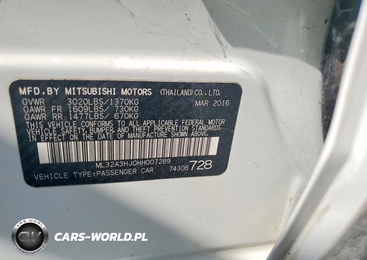 2017 Mitsubishi Mirage Es VIN:ML32A3HJ0HH007289 - 12