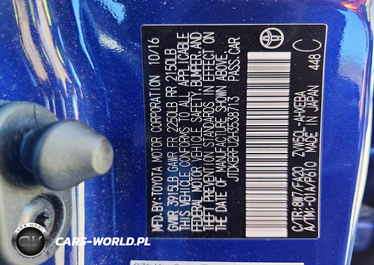 2017 Toyota Prius Two VIN:JTDKBRFU2H3538713 - 13