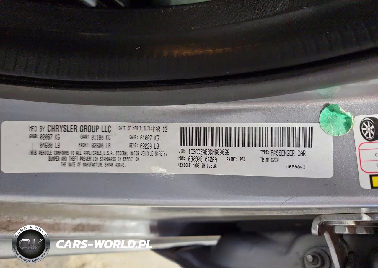 2013 Dodge Avenger Se VIN:1C3CDZAB8DN680068 - 12