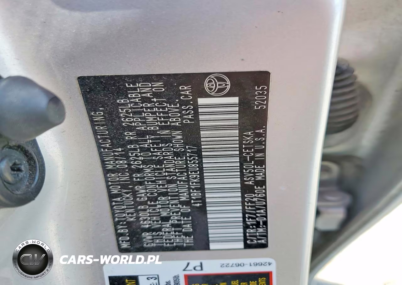 2014 Toyota Camry Se VIN:4T1BF1FK9EU855717 - 12