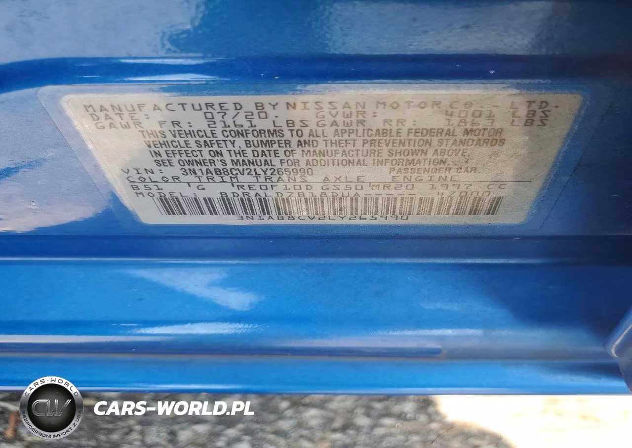 2020 Nissan Sentra Sv VIN:3N1AB8CV2LY265990 - 12