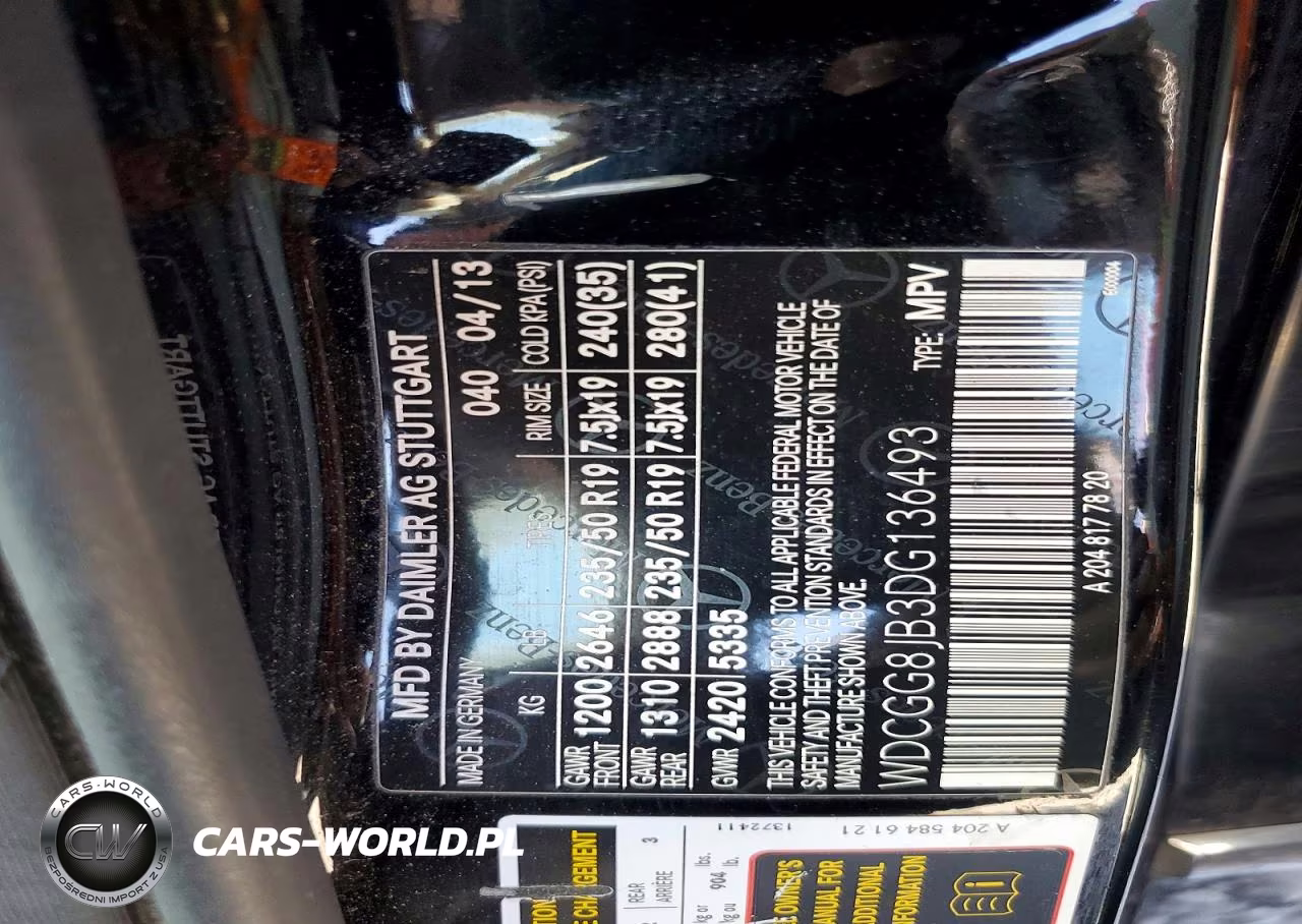 2013 Mercedes-Benz Glk 350 4Matic VIN:WDCGG8JB3DG136493 - 13