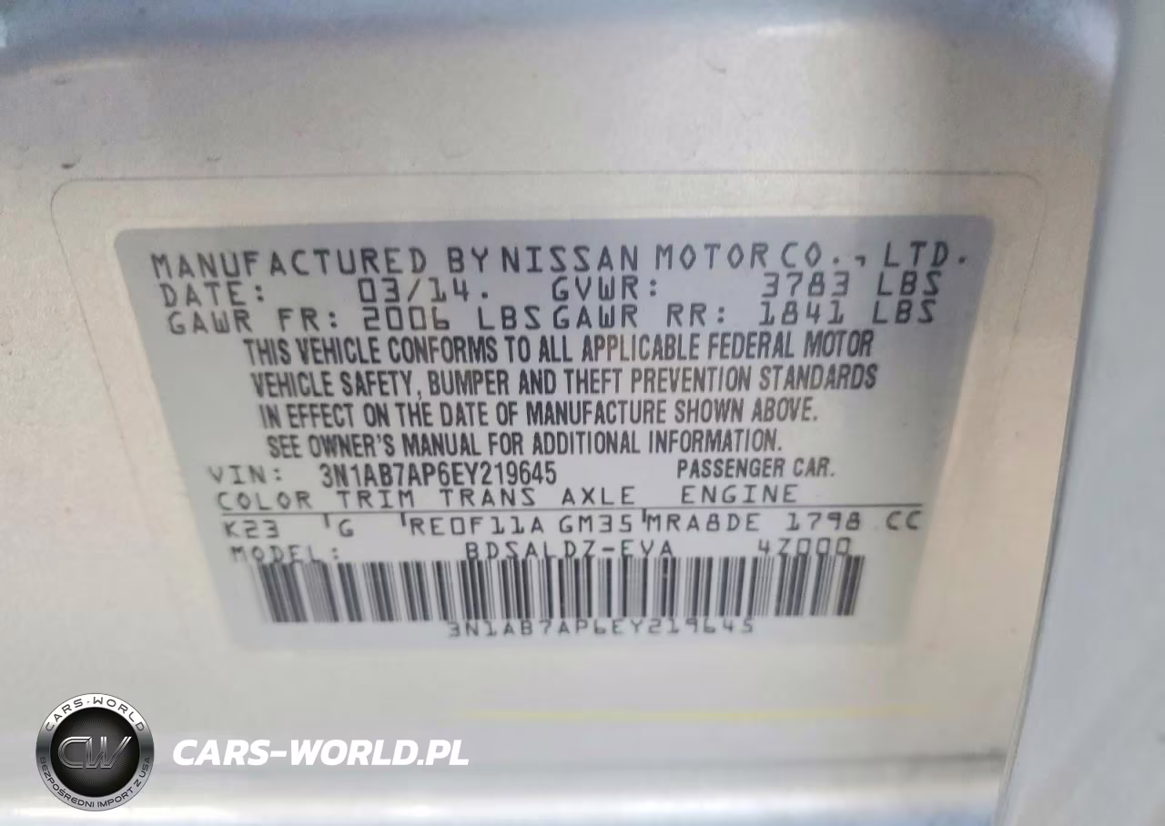 2014 Nissan Sentra Sv VIN:3N1AB7AP6EY219645 - 12