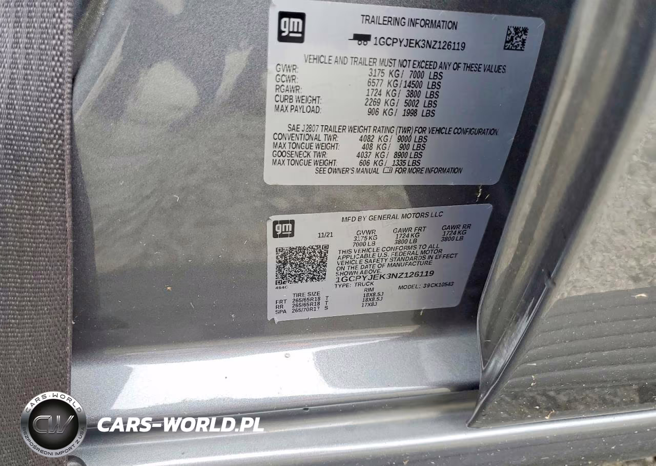 2022 Chevrolet Silverado Ltd K1500 Lt-L VIN:1GCPYJEK3NZ126119 - 12