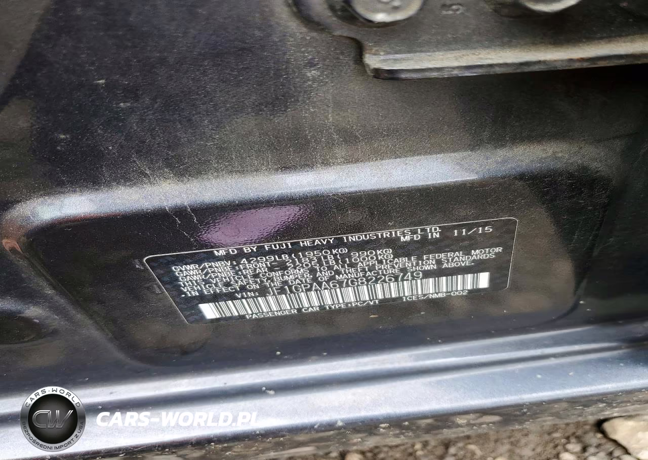 2016 Subaru Impreza VIN:JF1GPAA67G8226749 - 13