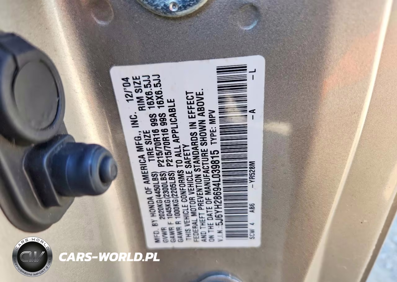 2004 Honda Element Ex VIN:5J6YH28694L039815 - 12