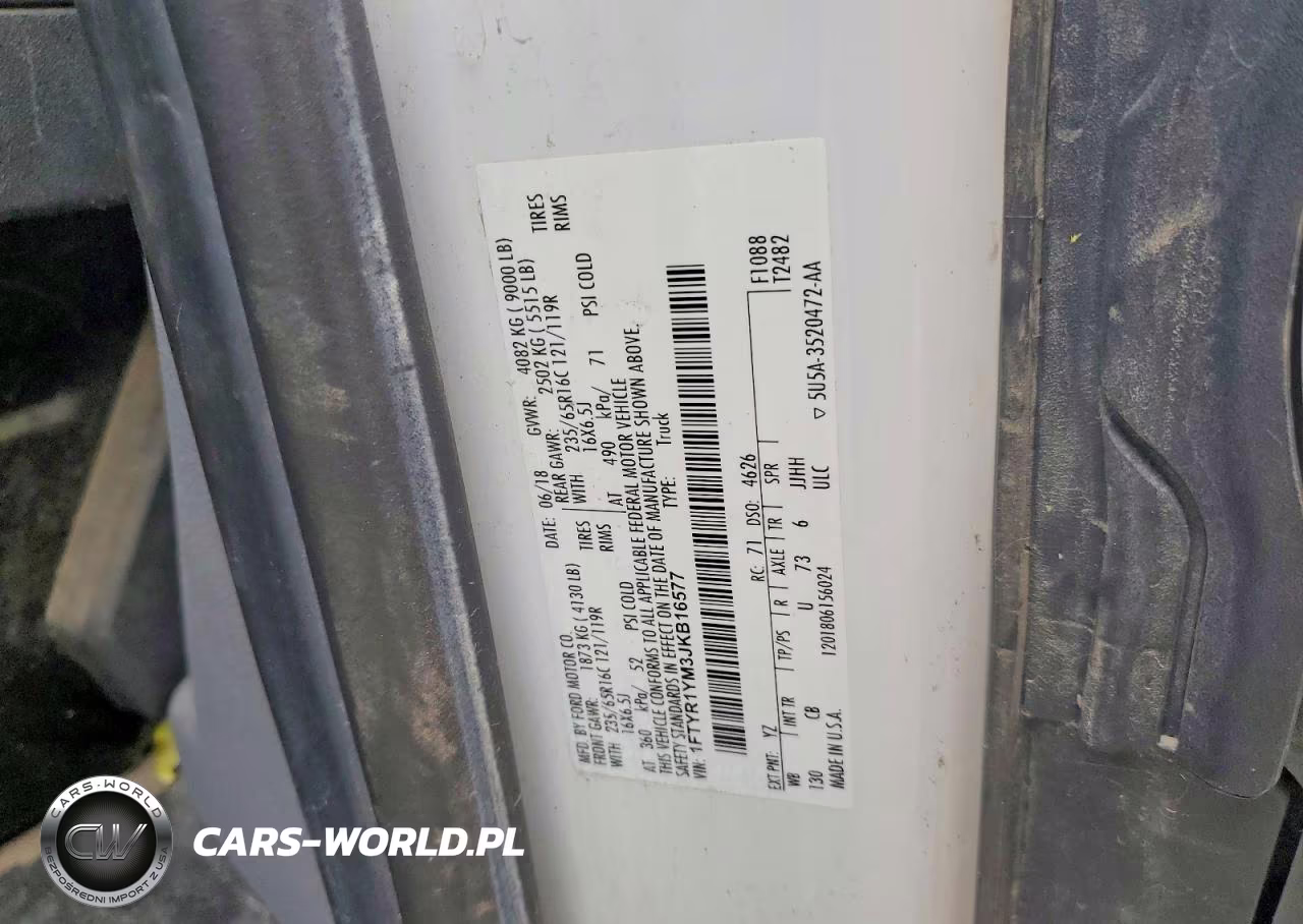 2018 Ford Transit T-250 VIN:1FTYR1YM3JKB16577 - 12