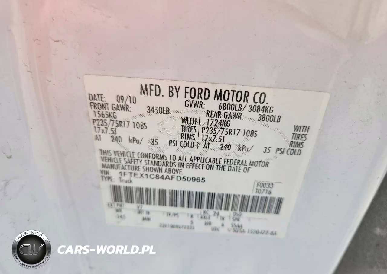 2010 Ford F150 Super Cab VIN:1FTEX1C84AFD50965 - 12