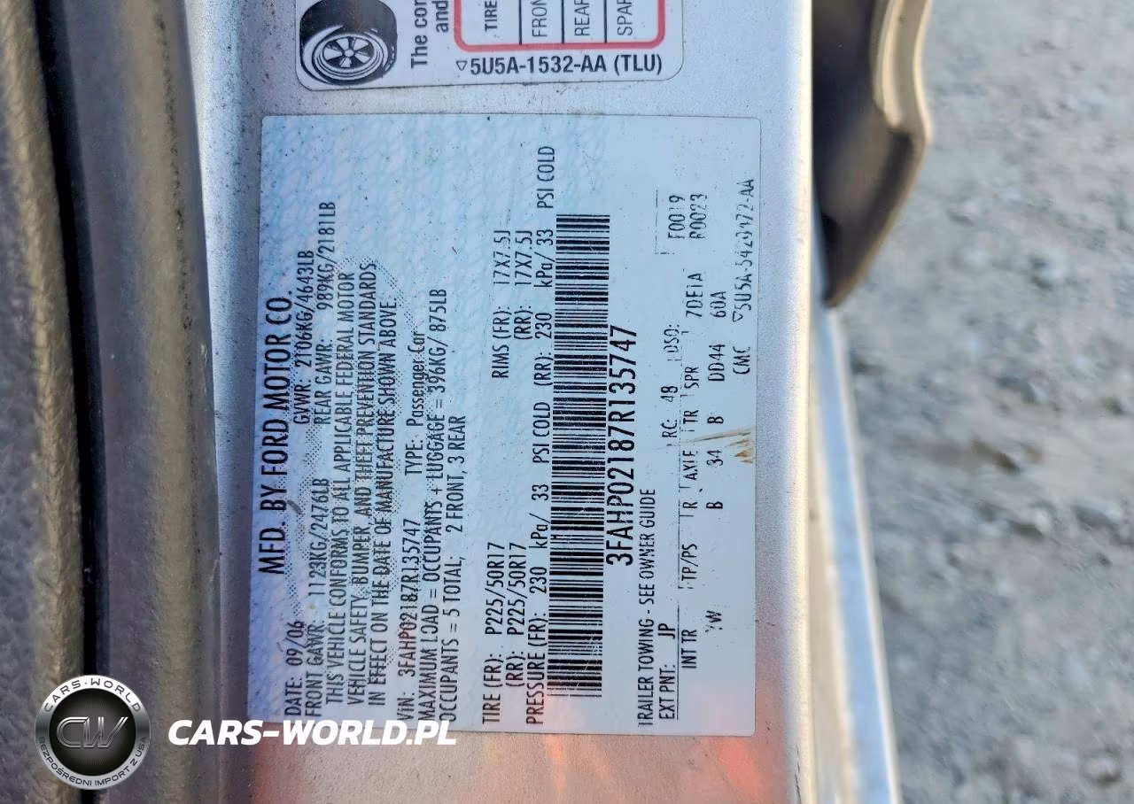 2007 Ford Fusion Sel VIN:3FAHP02187R135747 - 12