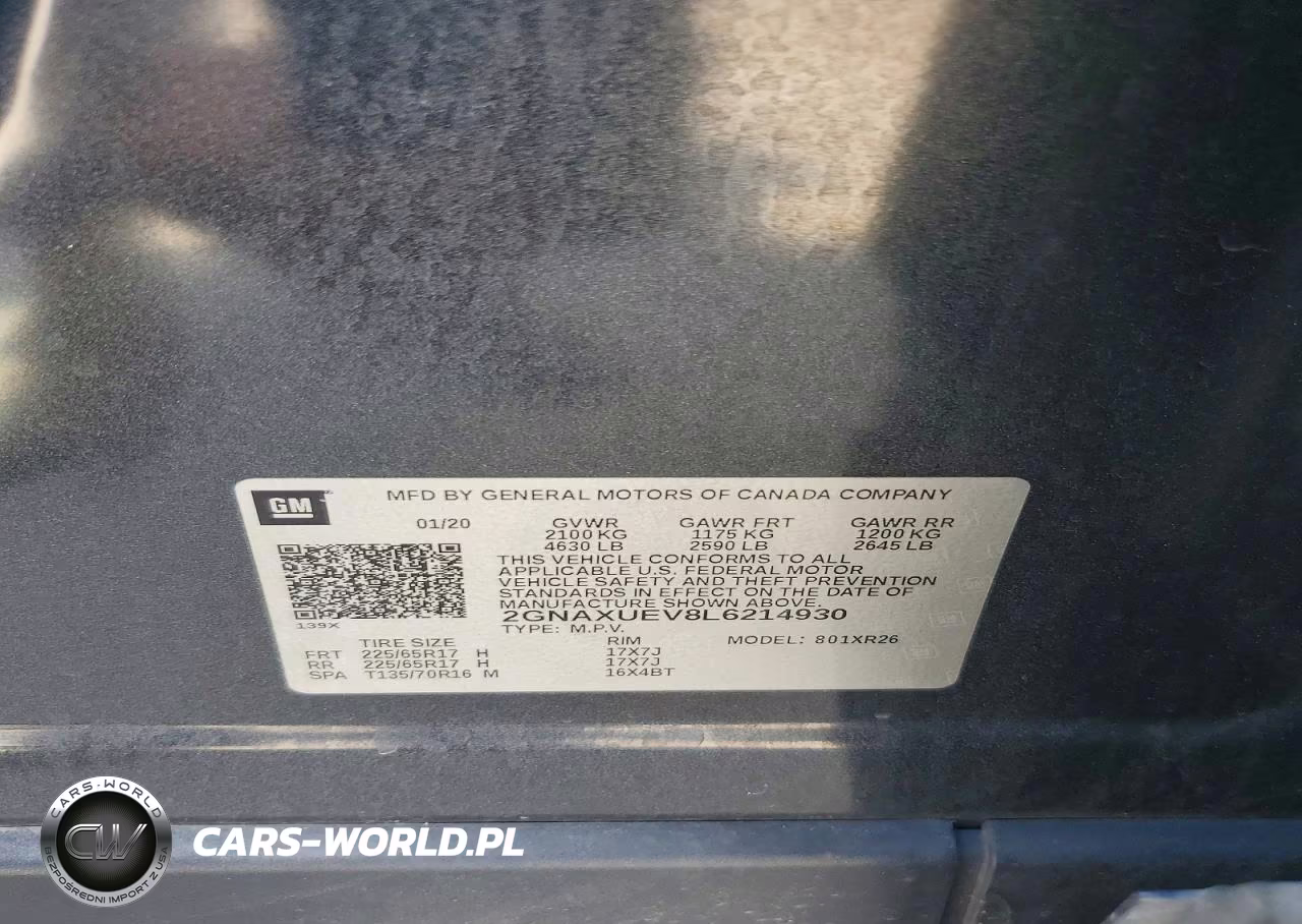 2020 Chevrolet Equinox Lt VIN:2GNAXUEV8L6214930 - 13
