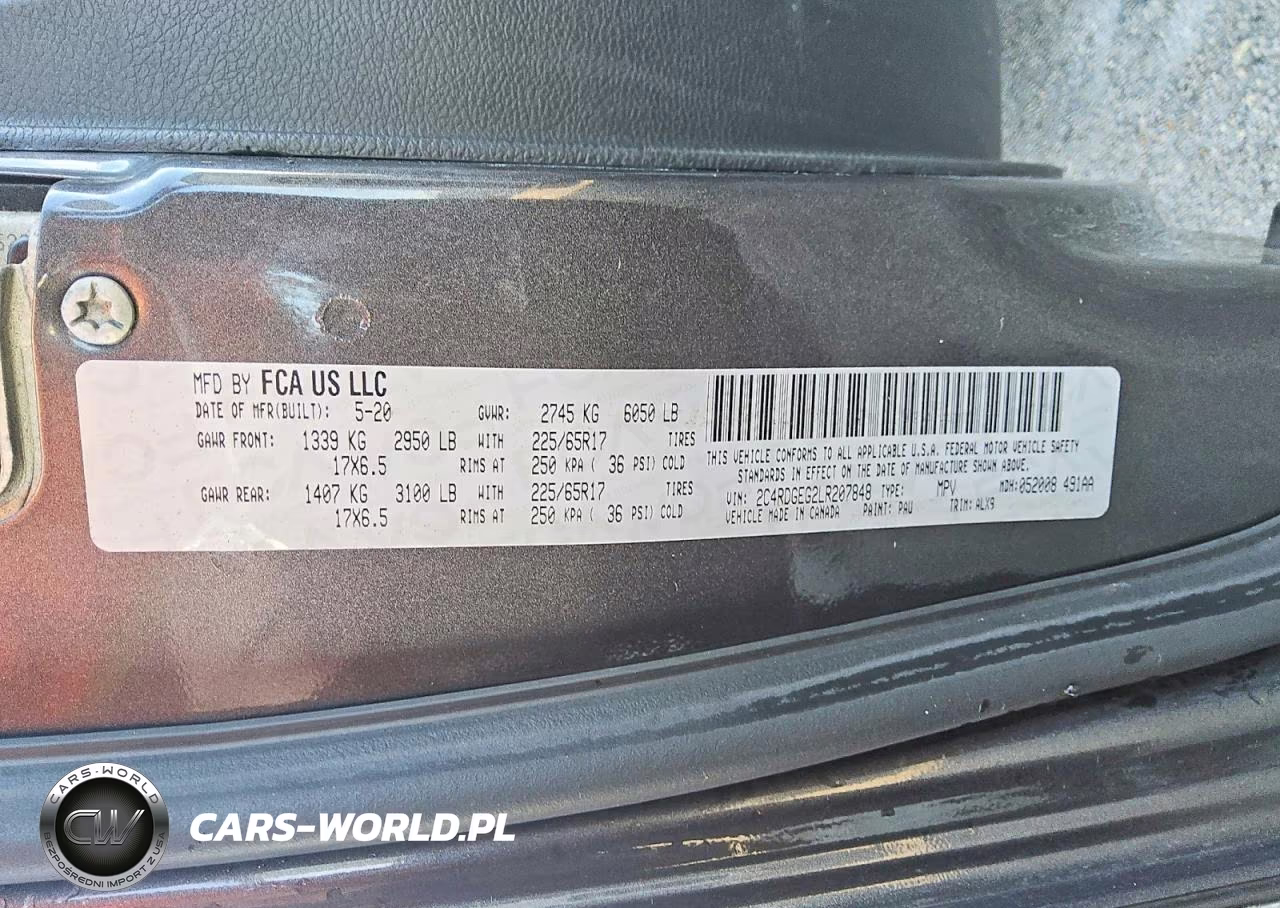 2020 Dodge Grand Caravan Gt VIN:2C4RDGEG2LR207848 - 13