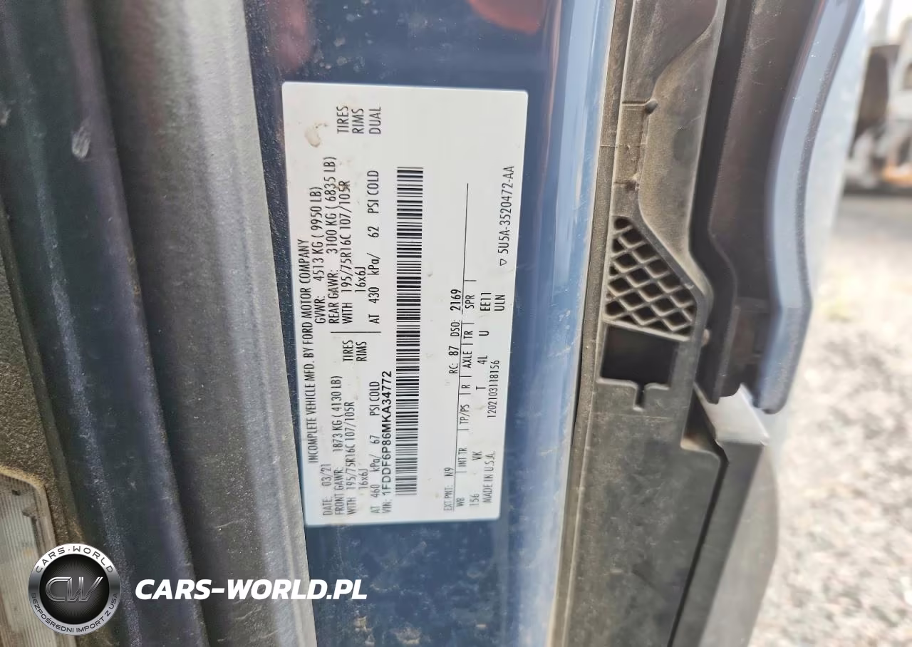 2021 Ford Transit Delivery Truck VIN:1FDDF6P86MKA34772 - 12