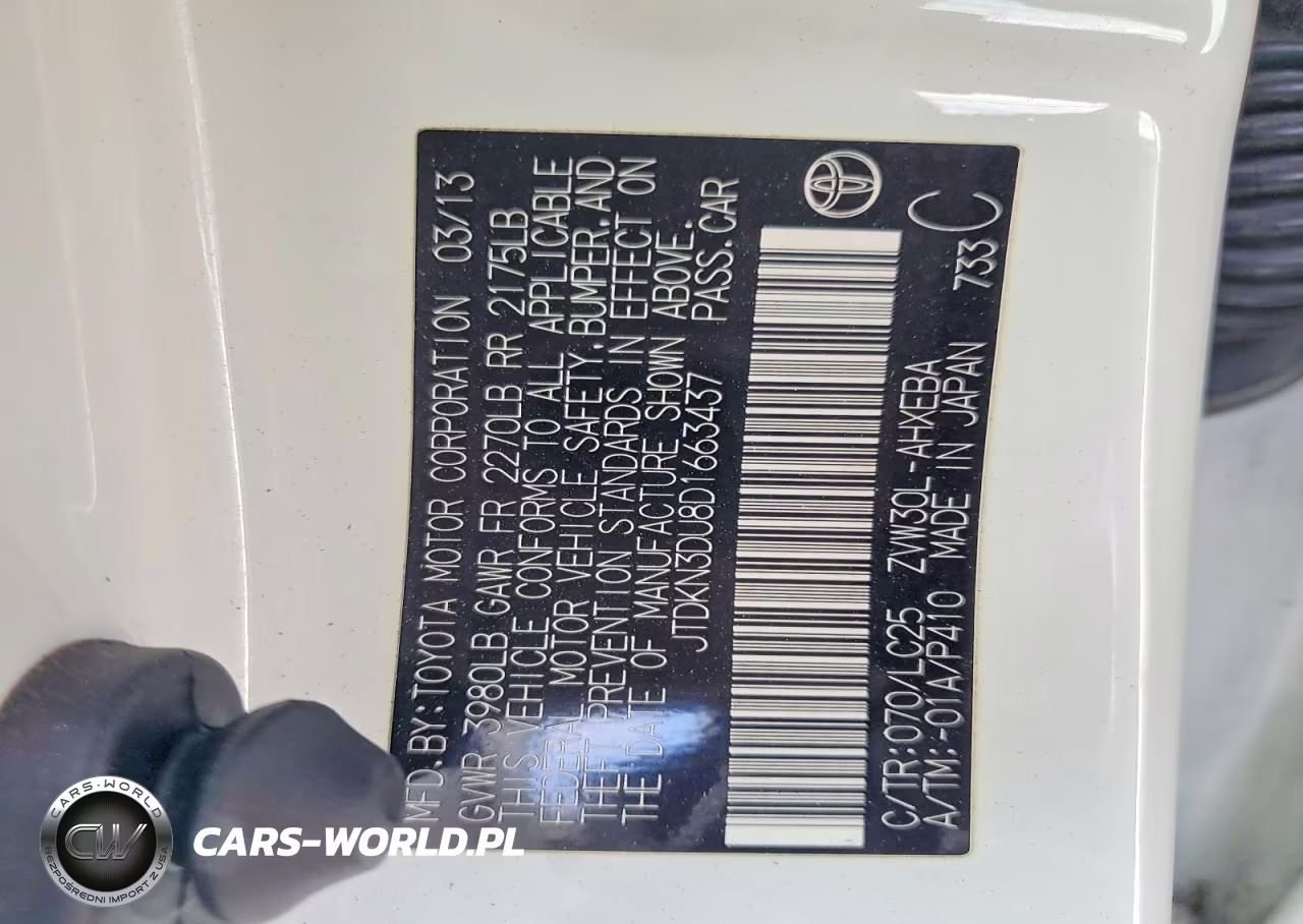 2013 Toyota Prius Persona Series Se VIN:JTDKN3DU8D1663437 - 12