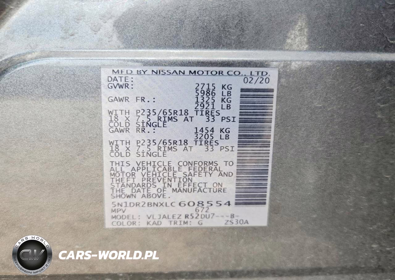 2020 Nissan Pathfinder Sv VIN:5N1DR2BNXLC608554 - 12
