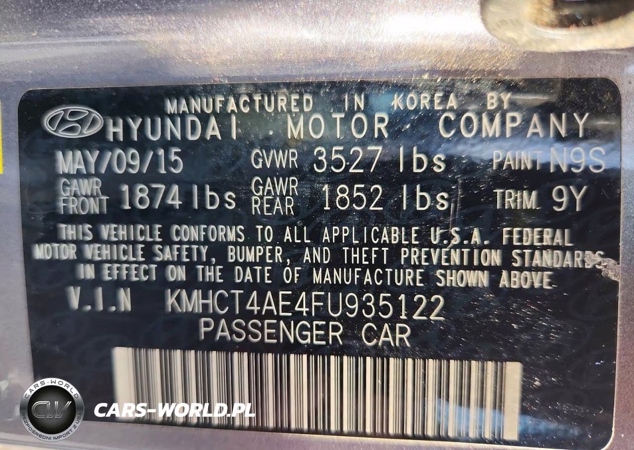 2015 Hyundai Accent Gls VIN:KMHCT4AE4FU935122 - 13