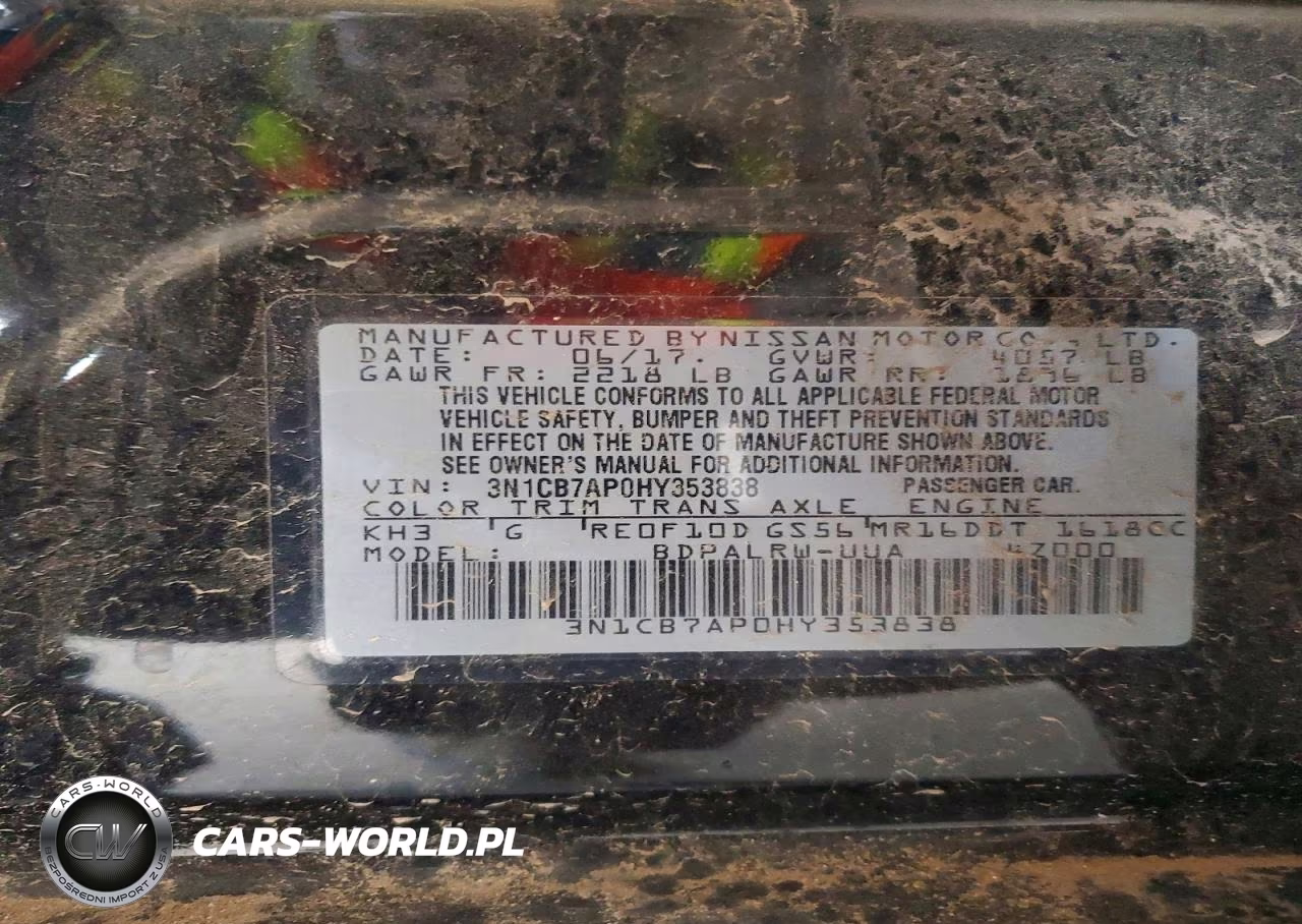 2017 Nissan Sentra Sr Turbo VIN:3N1CB7AP0HY353838 - 12