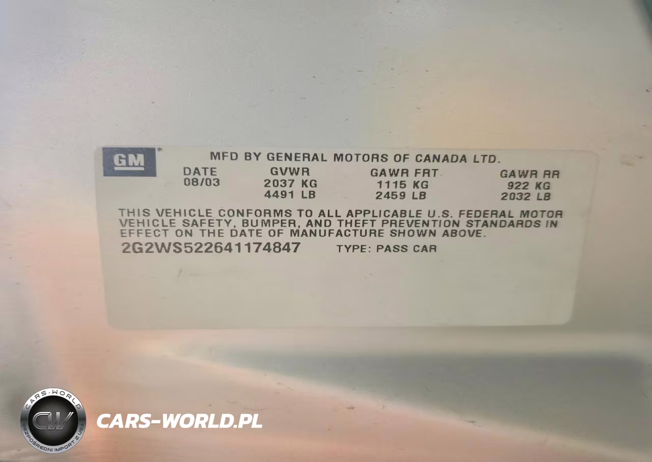 2004 Pontiac Grand Prix Gt2 VIN:2G2WS522641174847 - 12