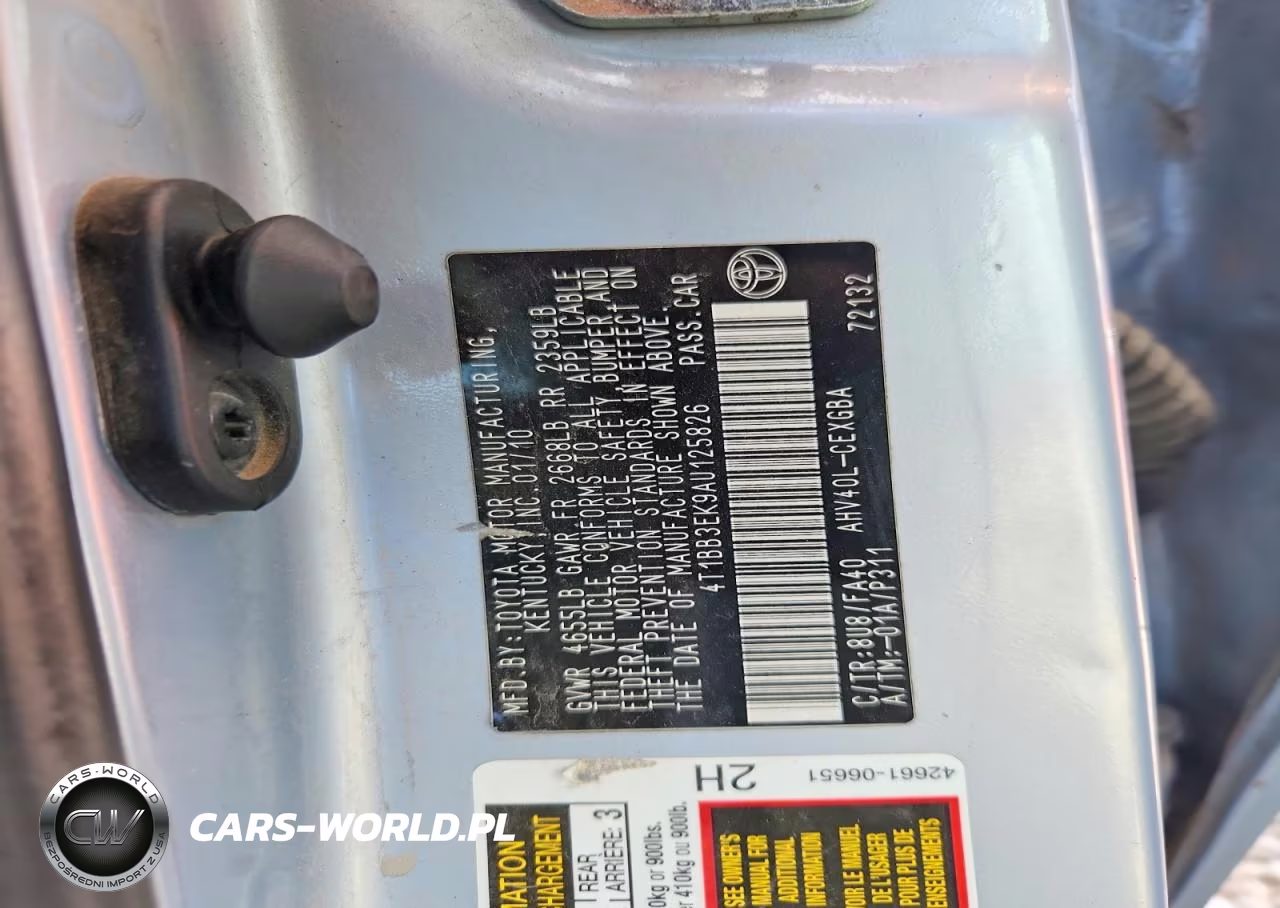 2010 Toyota Camry Hybrid VIN:4T1BB3EK9AU125826 - 13