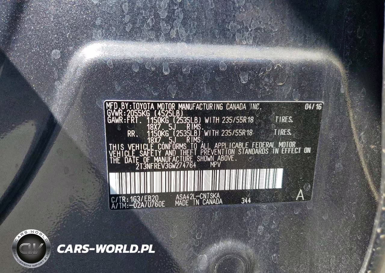 2016 Toyota Rav4 Se VIN:2T3NFREV3GW274764 - 13